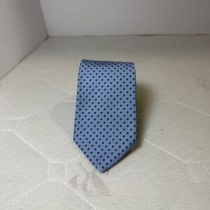 Brooks Brothers Silk Tie Blue Geometric Pattern Made in USA Classic Necktie
